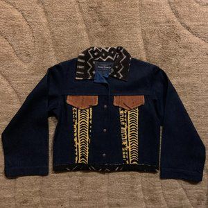 NWOT - Imani Pamoja Mudcloth And Denim Unisex Jacket